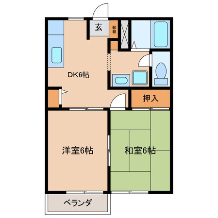 フラワーガーデンBの物件間取画像